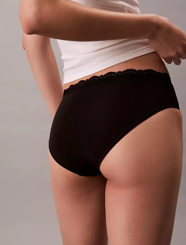 Hipster in microfibra elasticizzata con pizzo, confezione da 3 Hipster in microfibra elasticizzata con pizzo, confezione da 3