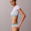 Icon Bralette a T-shirt in cotone e Modal a righe, leggermente foderata