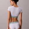 Icon Bralette a T-shirt in cotone e Modal a righe, leggermente foderata