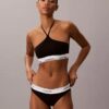 Icon Bralette halter in cotone e Modal Unlined senza imbottitura
