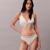 Icon Bralette triangolare a righe in cotone e Modal, leggermente foderata