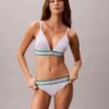 Icon Bralette triangolare a righe in cotone e Modal, leggermente foderata