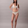 Icon Bralette triangolare a righe in cotone e Modal, leggermente foderata