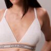 Icon Bralette triangolare a righe in cotone e Modal, leggermente foderata
