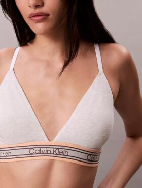 Icon Bralette triangolare a righe in cotone e Modal, leggermente foderata