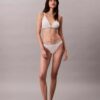 Icon Bralette triangolare a righe in cotone e Modal, leggermente foderata