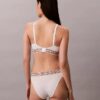 Icon Bralette triangolare a righe in cotone e Modal, leggermente foderata