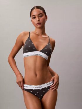 Icon Bralette triangolare in cotone e Modal con leggera fodera