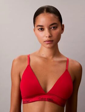 Icon Bralette triangolare in cotone e Modal metallizzato, leggermente foderata