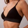 Icon Bralette triangolare in cotone e Modal metallizzato, leggermente foderata