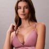 Icon Bralette triangolare in cotone e Modal metallizzato, leggermente foderata