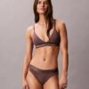 Icon Bralette triangolare in cotone e Modal metallizzato, leggermente foderata