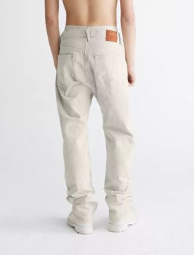 Jeans a gamba dritta con tintura marmorizzata