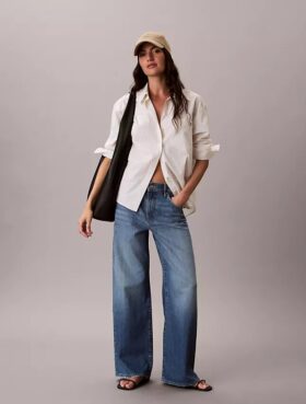 Jeans a gamba larga
