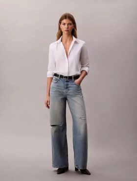 Jeans a gamba larga