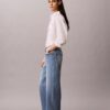 Jeans a gamba larga dal taglio corto Jeans a gamba larga dal taglio corto