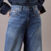 Jeans a gamba larga in misto lino Jeans a gamba larga in misto lino