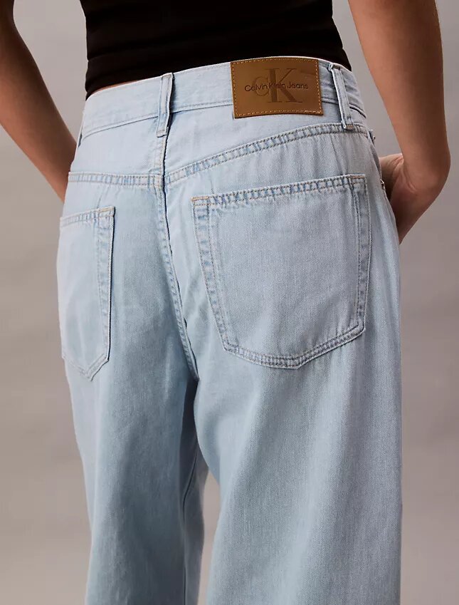 Jeans a gamba larga in misto lino Jeans a gamba larga in misto lino