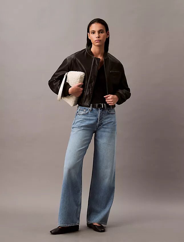 Jeans a gamba larga in misto lyocell Jeans a gamba larga in misto lyocell