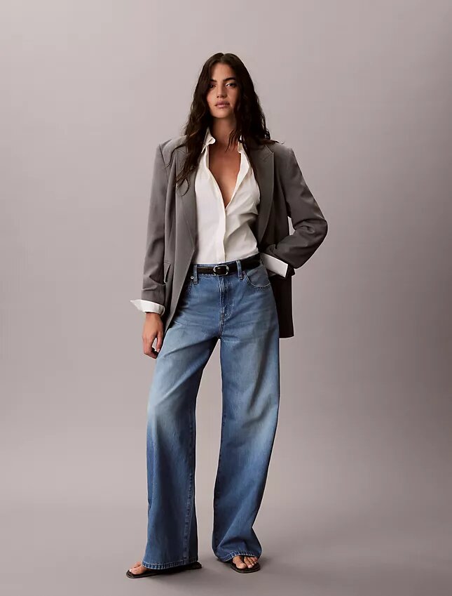 Jeans a gamba larga in misto lyocell Jeans a gamba larga in misto lyocell