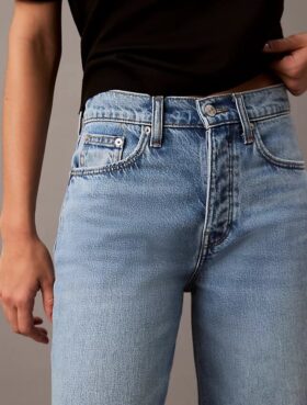 Jeans a gamba larga in misto lyocell