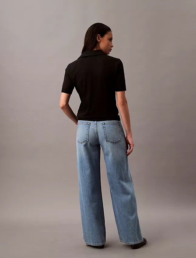 Jeans a gamba larga in misto lyocell Jeans a gamba larga in misto lyocell