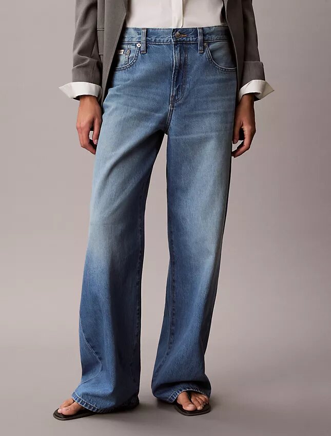 Jeans a gamba larga in misto lyocell Jeans a gamba larga in misto lyocell