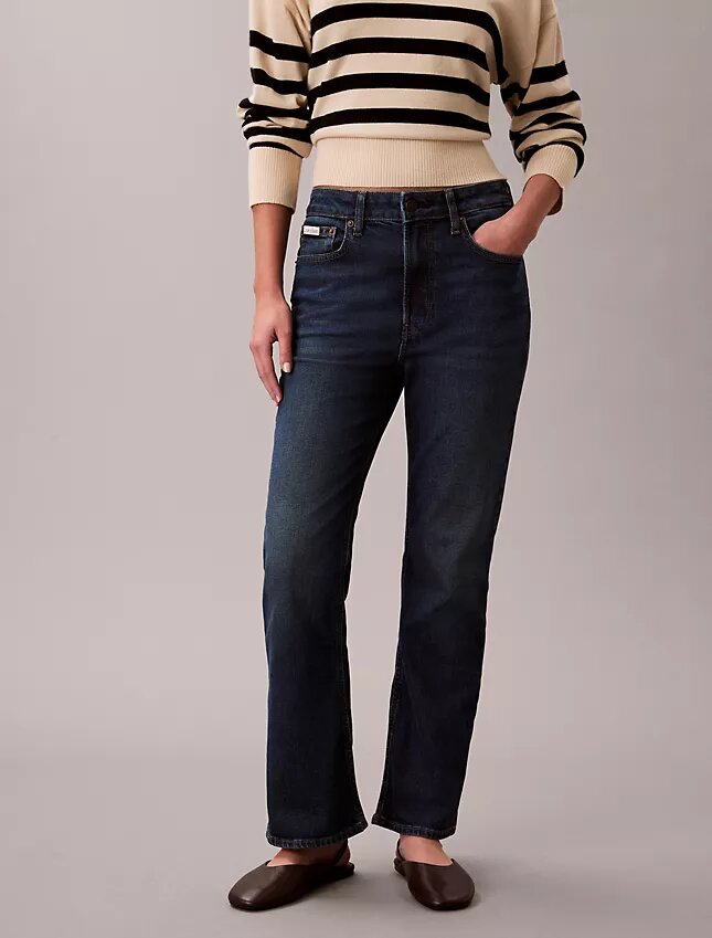 Jeans a vita alta, cropped e svasati Jeans a vita alta, cropped e svasati