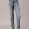 Jeans a vita alta e gamba dritta Jeans a vita alta e gamba dritta