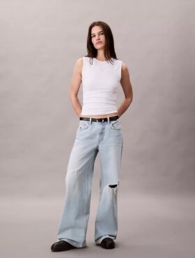 Jeans baggy a vita bassa