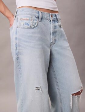 Jeans baggy a vita bassa