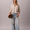 Jeans baggy a vita bassa con logo Jeans baggy a vita bassa con logo