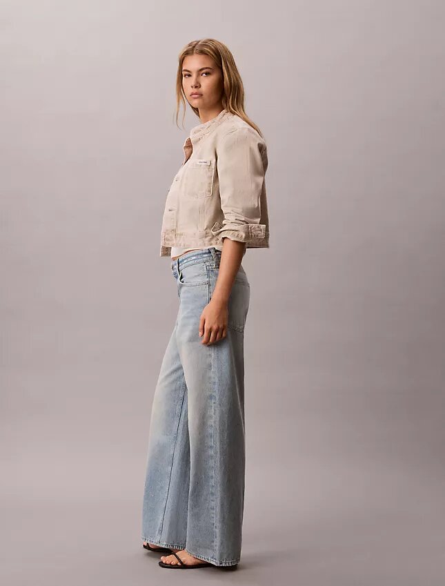 Jeans baggy a vita bassa con logo Jeans baggy a vita bassa con logo