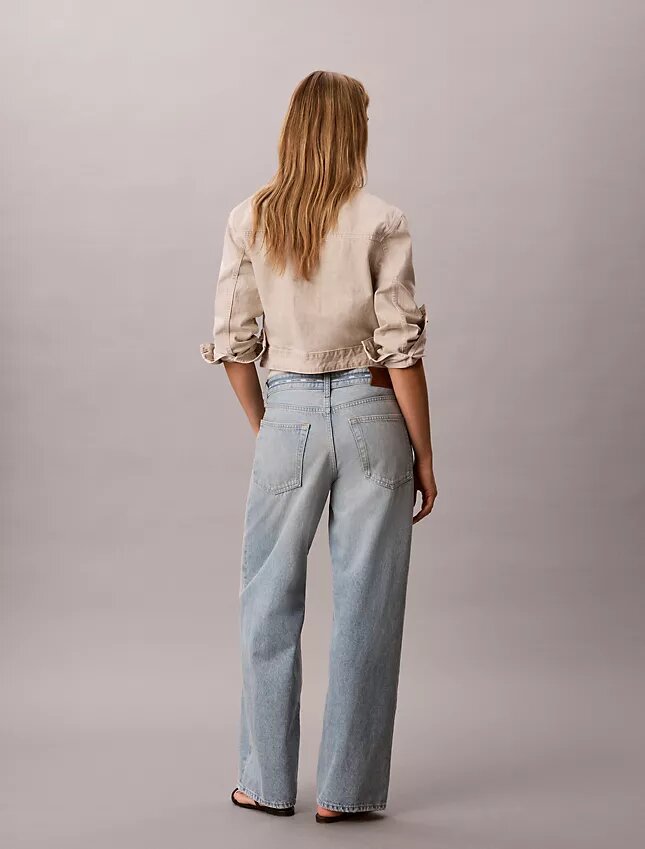 Jeans baggy a vita bassa con logo Jeans baggy a vita bassa con logo