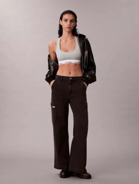 Jeans cargo a gamba larga