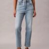 Jeans cropped a vita alta in misto Lyocell Jeans cropped a vita alta in misto Lyocell