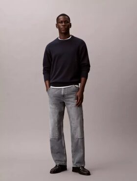 Jeans da carpentiere a gamba dritta