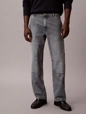Jeans da carpentiere a gamba dritta