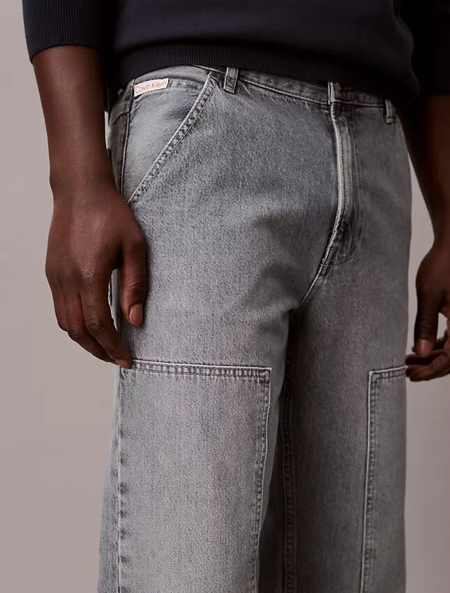 Jeans da carpentiere a gamba dritta Jeans da carpentiere a gamba dritta
