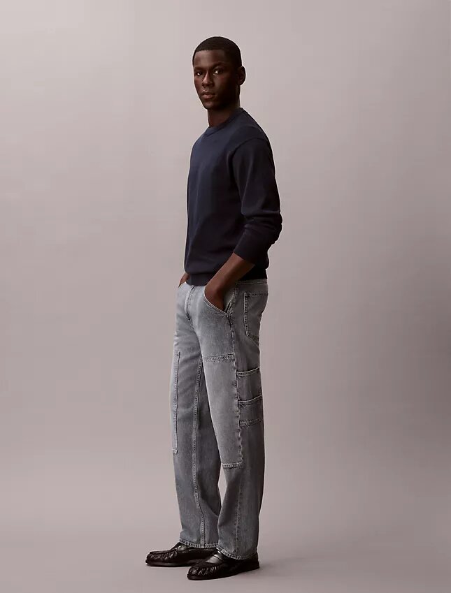 Jeans da carpentiere a gamba dritta Jeans da carpentiere a gamba dritta