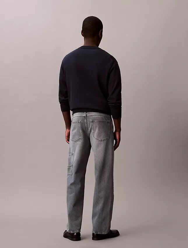 Jeans da carpentiere a gamba dritta Jeans da carpentiere a gamba dritta