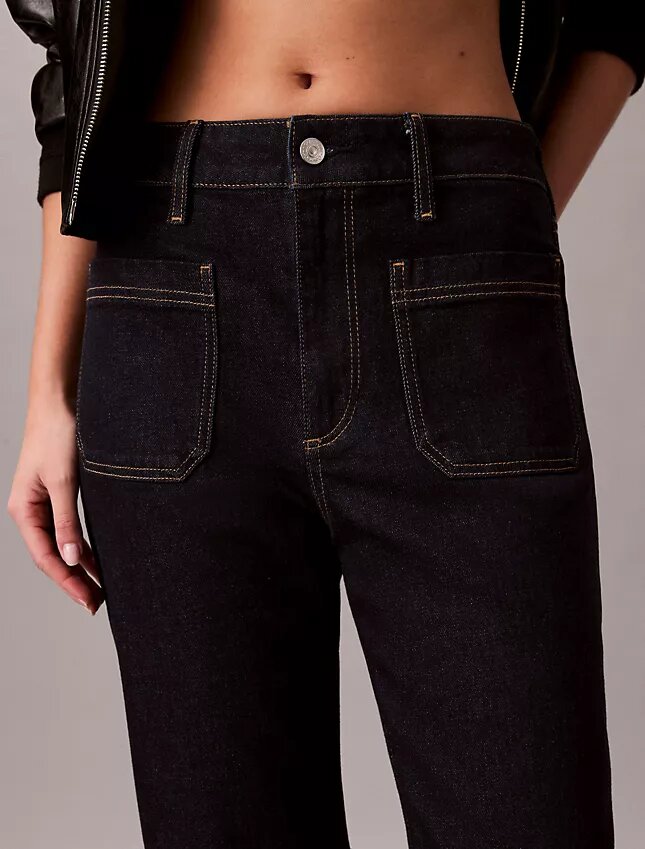 Jeans dritti con risvolto Jeans dritti con risvolto