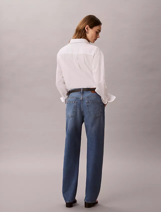 Jeans dritti in misto cotone e lino anni ’90 Jeans dritti in misto cotone e lino anni ’90