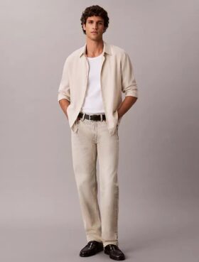 Jeans dritti standard in misto lana Jeans dritti standard in misto lana
