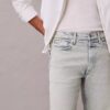 Jeans dritti standard in misto lana