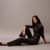 Jeans in cotone e cashmere dal taglio morbido Jeans in cotone e cashmere dal taglio morbido