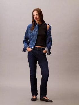 Jeans slim a vita media