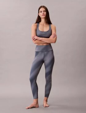 Leggings a vita alta 7/8 con stampa sportiva moderna