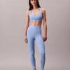 Leggings sportivi moderni a vita alta con logo, lunghezza 7/8