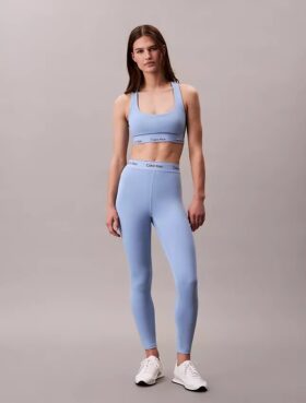 Leggings sportivi moderni a vita alta con logo, lunghezza 7/8